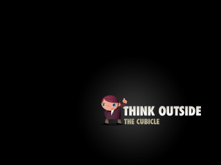 Dark background cartoon character think - outside free wallpaper