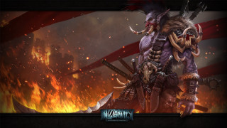 Demonic character fire background flag - demonic free wallpaper