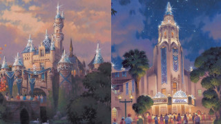 Castle night magic realism aurora - kinkade free wallpaper