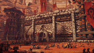 Fantasy city giant gate clock - matte fantasy painting free wallpaper
