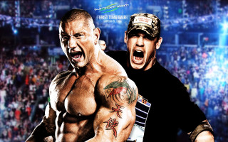 Tattooed men screaming baseball caps - two man free wallpaper
