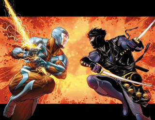 Fire sword duel crossover comic - two man free wallpaper