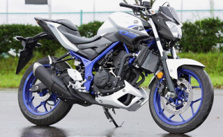 Blue white motorcycle rain hedge - wet free wallpaper