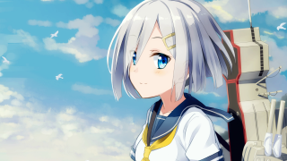 White hair blue eyes anime - white hair free wallpaper