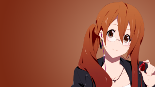 Woman red hair glasses cell - a cell phone free wallpaper