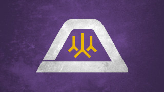 Purple yellow triangle arrows moon - the top of it free wallpaper
