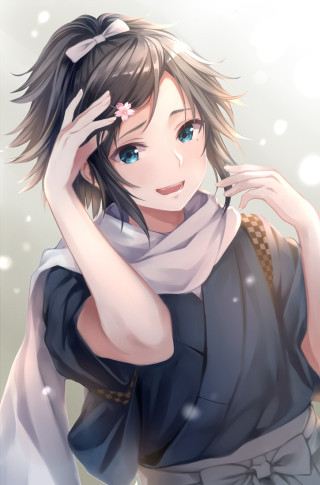 Kashuu kiyomitsu shinsengumi white scarf - a scarf free wallpaper