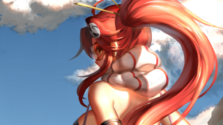 Cartoon woman red hair sword 3 - a cartoon picture of a woman free wallpaper