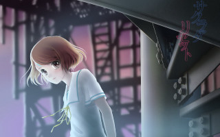Girl purple background pink building - background free wallpaper for desktop