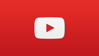 Red background white play button - video art free wallpaper