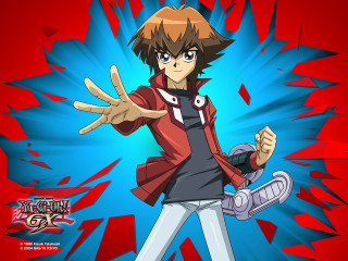 Juudai red jacket holding chainsaw - holding free wallpaper