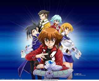 Anime characters group blue background 6 - a group of anime characters free wallpaper
