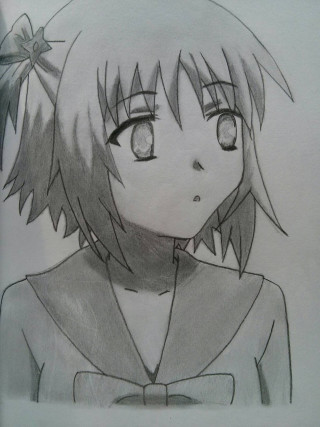 Girl bow hair drawing art - a bow free wallpaper