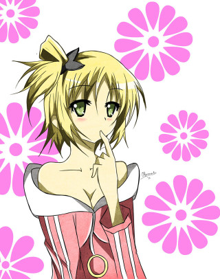 Girl pink dress bow flower - a girl free wallpaper