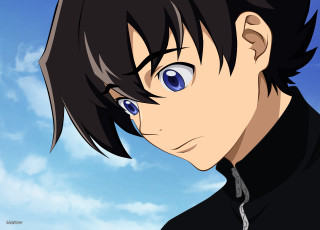 Man blue eyes black shirt 3 - a black shirt free wallpaper