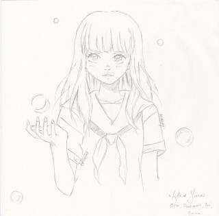 Girl bowtie bubble hyperrealism pencil - the camera free wallpaper
