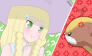 Cartoon girl horse sad face - flat color free wallpaper