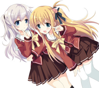 Anime girls blonde hair blue 8 - blue eye free wallpaper