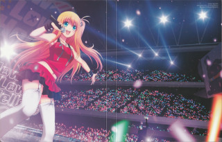 Girl long hair microphone stadium - a crowd of people free wallpaper