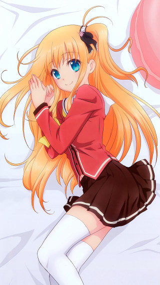 Girl red shirt black skirt - a girl free wallpaper