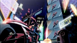 Futuristic city neon signs night - movie scene free wallpaper