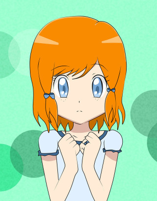 Red haired girl blue eyes 2 - a girl free wallpaper