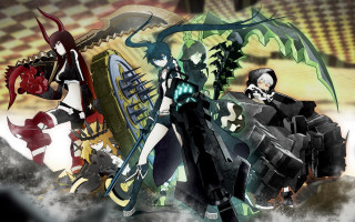 Anime characters dragon skeleton group - their back free wallpaper