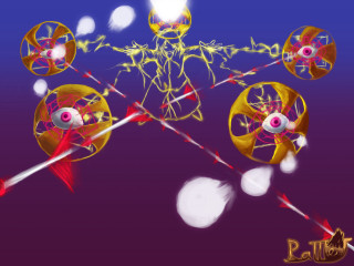 Flying object arrows star center - flying free wallpaper