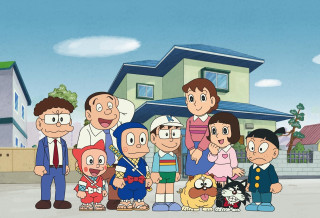 Family house dog cat standing - a family free wallpaper