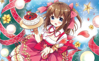 Girl dress cake platter cherry - a girl in a dress holding free wallpaper