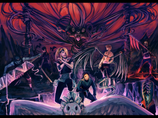 Group demon dark room people - a giant demon free wallpaper