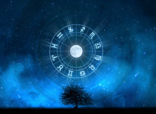 Tree field zodiac sign full - the middle of it free wallpaper