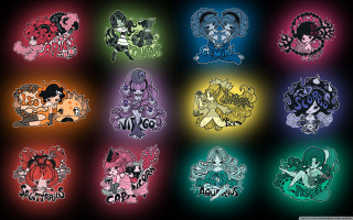 Cartoon characters rainbow black background 2 - craola free wallpaper