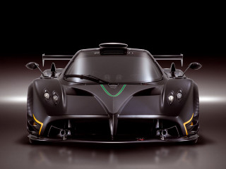 Black sports car green stripe - the front of its free wallpaper