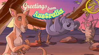 Kangaroo koala desert greetings from - promotional image free wallpaper for desktop