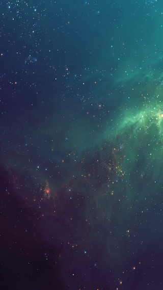 Stars bright green light blue - space free wallpaper
