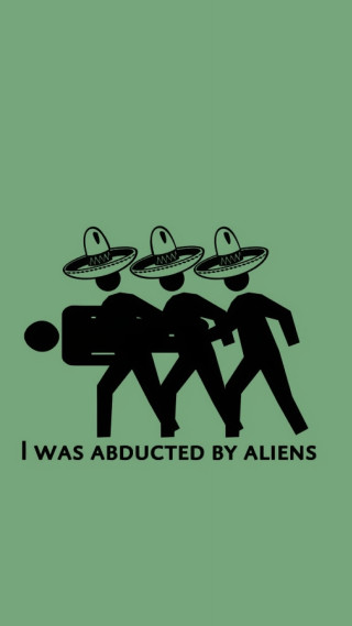 Green poster three people line - a surrealist painting free wallpaper