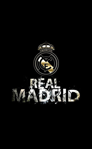 Black background gold white logo - photo real free wallpaper