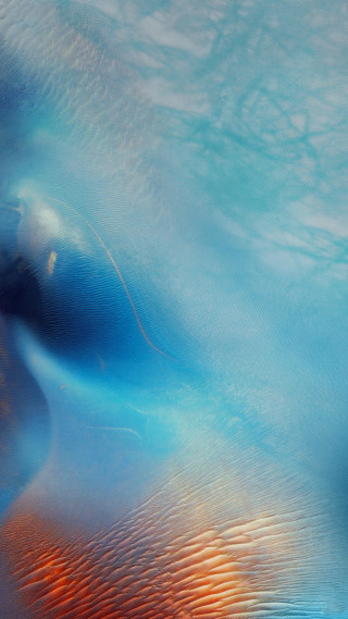 Blue orange substance white background 2 - holography free wallpaper