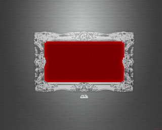 Red velvet seat silver frame 2 - a metal background free wallpaper