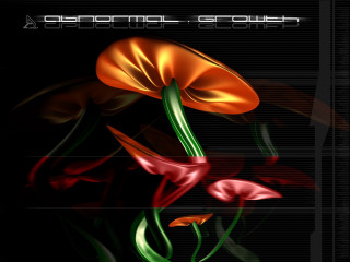 Flower black background red green 2 - biomechanical free wallpaper