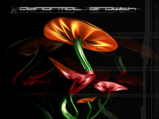 Red green flower black background 2 - biomechanical free wallpaper
