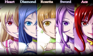 Anime girls colored hair colored - a group of anime girls free wallpaper