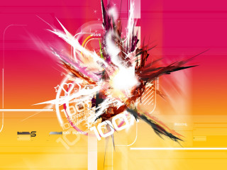 Bird flying bright pink yellow - a yellow border free wallpaper