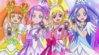 Anime girls cell phones sky - a group of girls free wallpaper