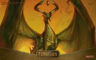Green dragon horns crown head - conroy maddox free wallpaper