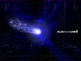 Blue black background white light 3 - a white light in the middle free wallpaper