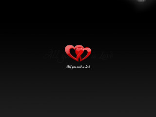 Hearts black background message underneath - love free wallpaper