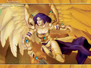 Woman wings sword painting artwork - donato giancola free wallpaper