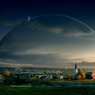 Large object sky town church - chris labrooy free wallpaper